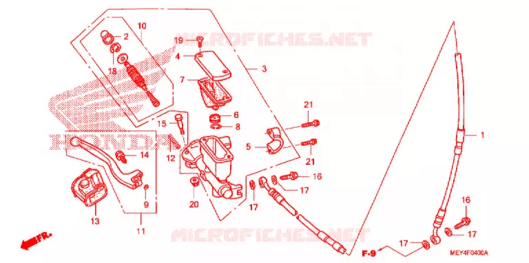 MAITRE CYLINDRE DE FREIN AVANT Honda MOTO 450 CRF 2012  CRF450XC