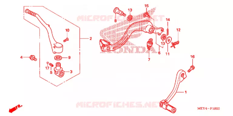 PEDALE - KICK Honda MOTO 450 CRF 2012  CRF450XC