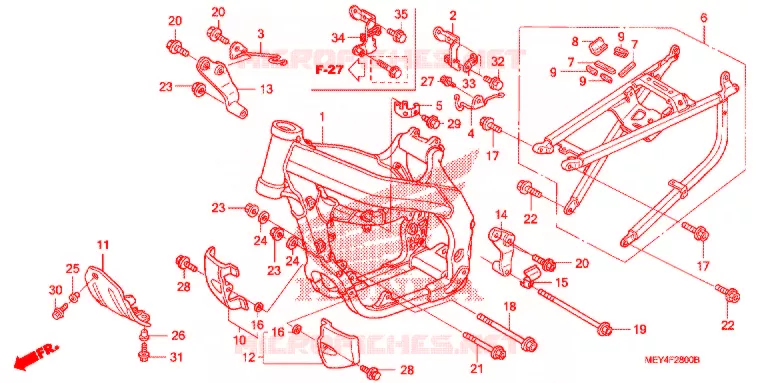CADRE Honda MOTO 450 CRF 2013  CRF450XD