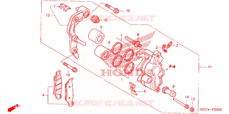 ETRIER DE FREIN AVANT Honda MOTO 450 CRF 2013  CRF450XD
