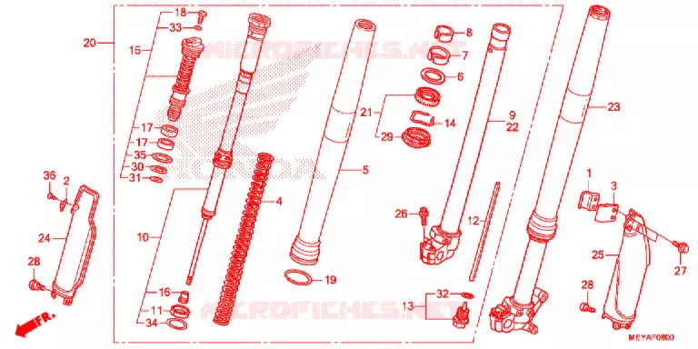 FOURCHE Honda MOTO 450 CRF 2014  CRF450XE