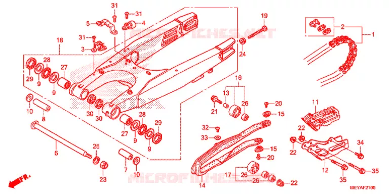 BRAS OSCILLANT Honda MOTO 450 CRF 2014  CRF450XE