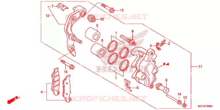 ETRIER DE FREIN AVANT Honda MOTO 450 CRF 2015  CRF450XF