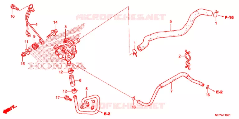 FILTRE A AIR - SOUPAPE D'AIR Honda MOTO 450 CRF 2015  CRF450XF