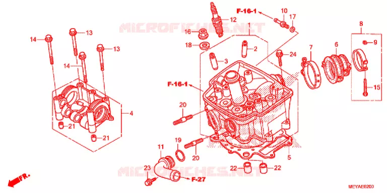 CULASSE Honda MOTO 450 CRF 2015  CRF450XF