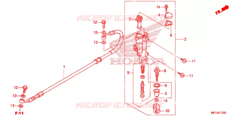 MAITRE-CYLINDRE DE FREIN ARRIERE Honda MOTO 450 CRF 2016  CRF450XG