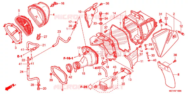 FILTRE A AIR Honda MOTO 450 CRF 2016  CRF450XG