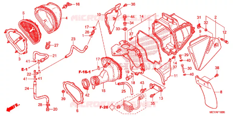 FILTRE A AIR Honda MOTO 450 CRF 2017  CRF450XH