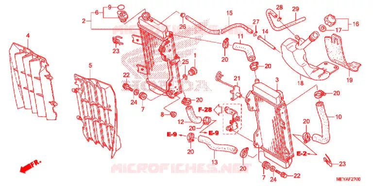 RADIATEUR Honda MOTO 450 CRF 2017  CRF450XH