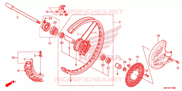 ROUE AVANT Honda MOTO 450 CRF 2018  CRF450XH
