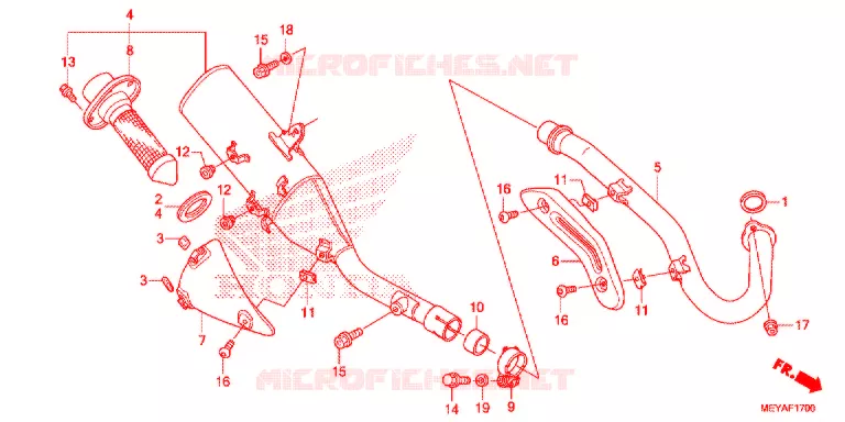 SILENCIEUX D'ECHAPPEMENT Honda MOTO 450 CRF 2018  CRF450XH