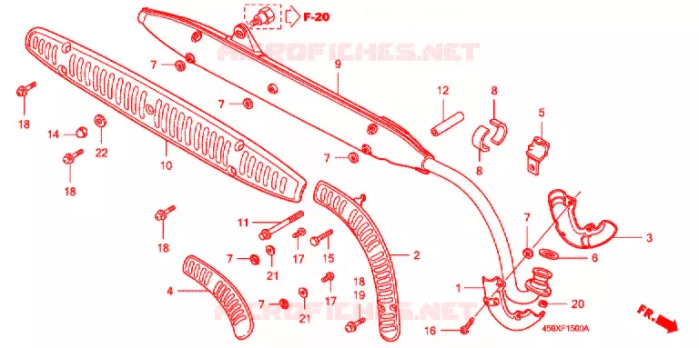 SILENCIEUX D'ECHAPPEMENT Honda MOTO 110 CT 2000  CT110X