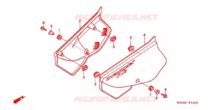 COUVERCLES LATERAUX Honda MOTO 200 CTX 2011  CTX2003