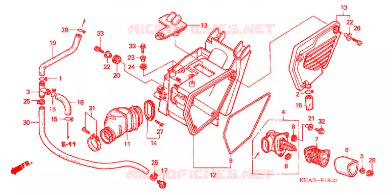 FILTRE A AIR Honda MOTO 200 CTX 2003  CTX2003