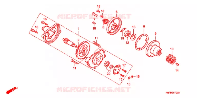 POMPE A HUILE Honda MOTO 200 CTX 2009  CTX2003