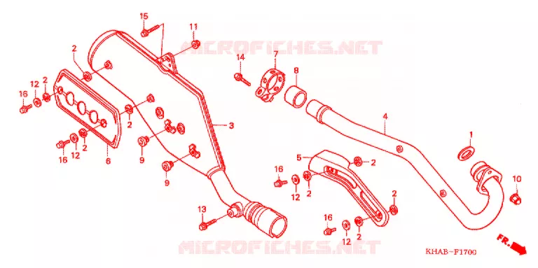SILENCIEUX D'ECHAPPEMENT Honda MOTO 200 CTX 2008  CTX2003