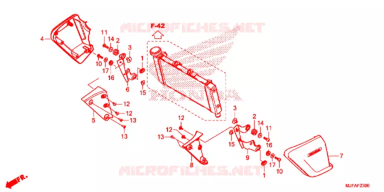 OUIES DE RADIATEUR Honda MOTO 700 CTX 2015  CTX700AF