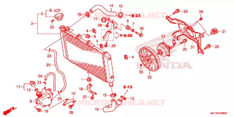 RADIATEUR Honda MOTO 700 CTX 2015  CTX700DF
