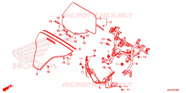 PARE-BRISE Honda MOTO 700 CTX 2015  CTX700F