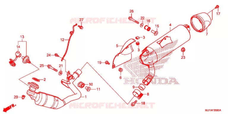 SILENCIEUX D'ECHAPPEMENT Honda MOTO 700 CTX 2015  CTX700F