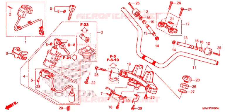 GUIDON - TE DE FOURCHE Honda MOTO 400 CB 2017  CB400XH_J