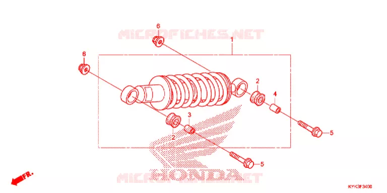 AMORTISSEUR ARRIERE Honda MOTO 110 CRF 2018  CRF110FH