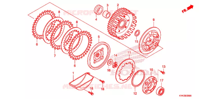 EMBRAYAGE Honda MOTO 110 CRF 2017  CRF110FH
