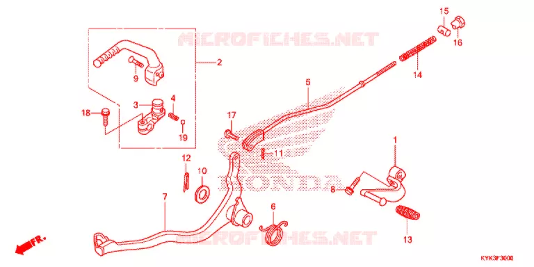 PEDALE - KICK Honda MOTO 110 CRF 2018  CRF110FH