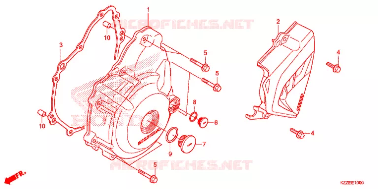 CARTER MOTEUR GAUCHE Honda MOTO 250 CRF 2017  CRF250LAH