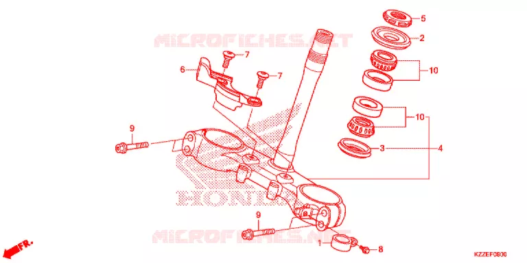 TE DE FOURCHE Honda MOTO 250 CRF 2018  CRF250LAH