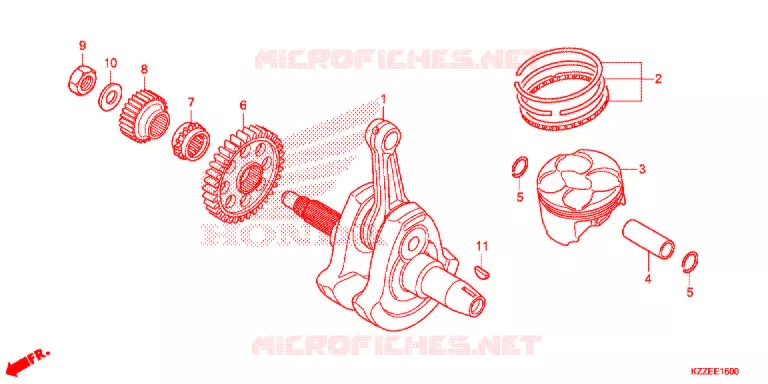 VILEBREQUIN - PISTON Honda MOTO 250 CRF 2017  CRF250LAH