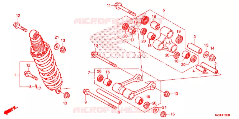 AMORTISSEUR ARRIERE Honda MOTO 250 CRF 2018  CRF250LAH