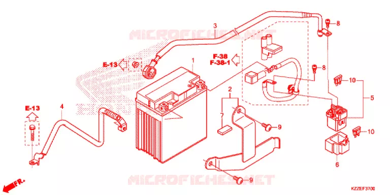 BATTERIE Honda MOTO 250 CRF 2018  CRF250LAH