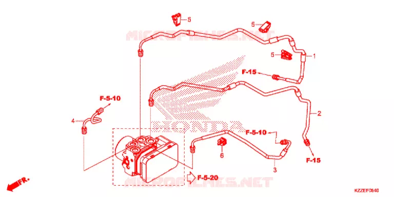 DURITE DE FREIN ARRIERE Honda MOTO 250 CRF 2018  CRF250LAH