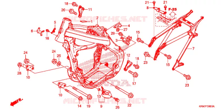 CADRE Honda MOTO 250 CRF 2017  CRF250RH