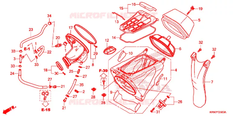 FILTRE A AIR Honda MOTO 250 CRF 2017  CRF250RH