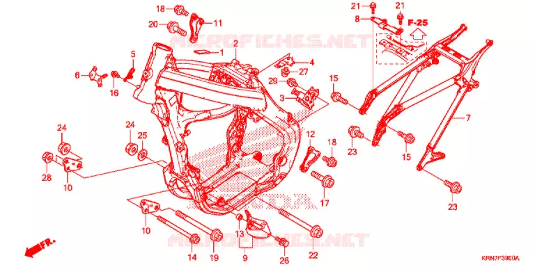 CADRE Honda MOTO 250 CRF 2017  CRF250RH