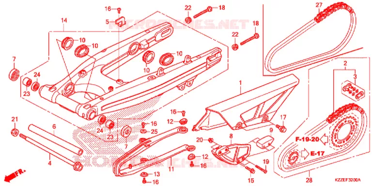 BRAS OSCILLANT Honda MOTO 250 CRF 2017  CRF250RLAH