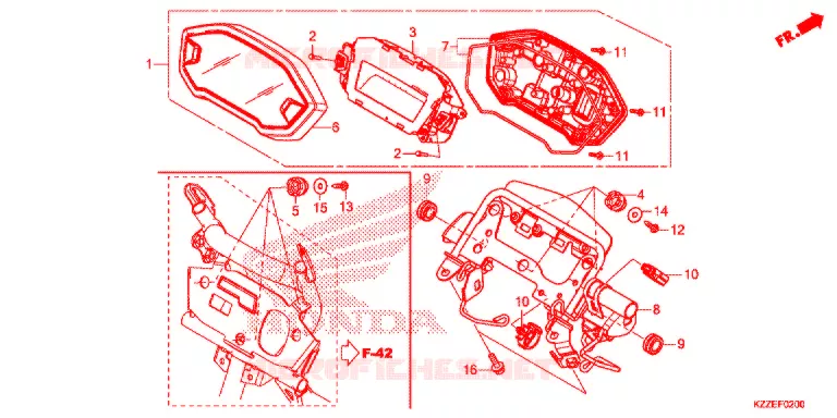 COMPTEUR Honda MOTO 250 CRF 2017  CRF250RLAH