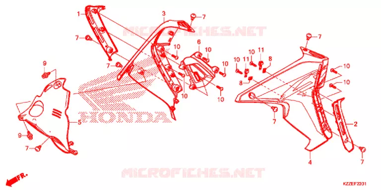 OUIES DE RADIATEUR (CRF250RL/RLA) Honda MOTO 250 CRF 2017  CRF250RLAH