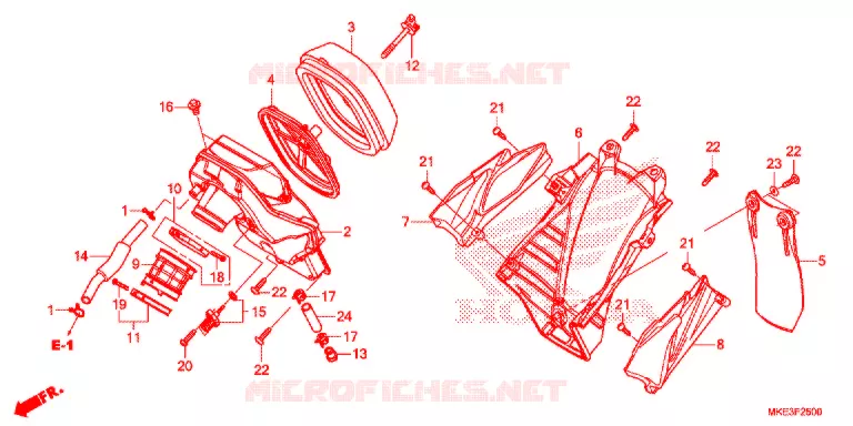FILTRE A AIR Honda MOTO 450 CRF 2017  CRF450RXH