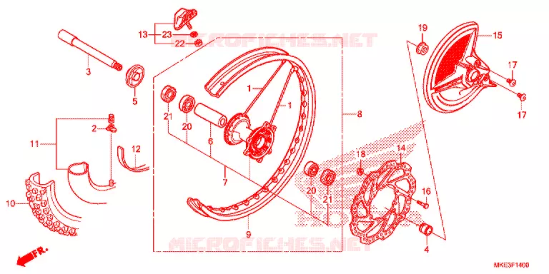 ROUE AVANT Honda MOTO 450 CRF 2018  CRF450RXH