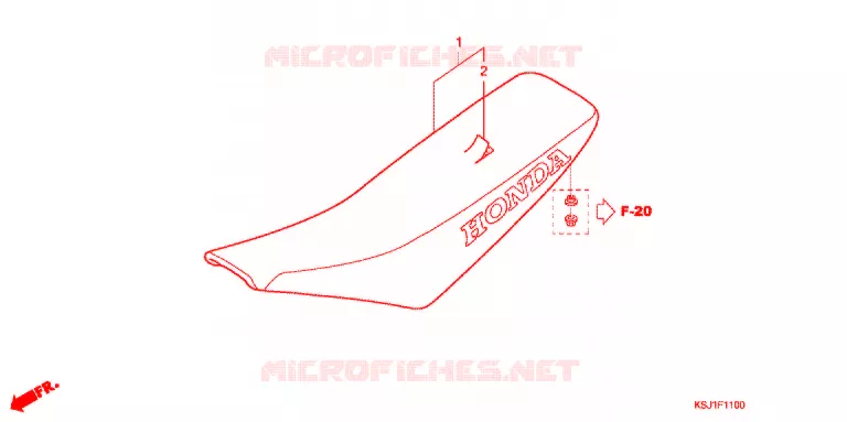 SELLE Honda MOTO 100 CRF 2008  CRF100F8