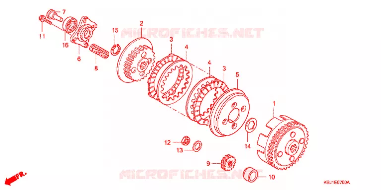 EMBRAYAGE Honda MOTO 100 CRF 2009  CRF100F9