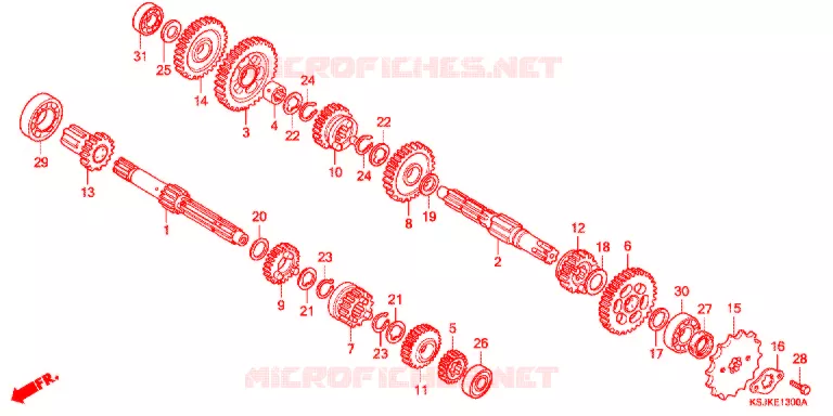 BOITE DE VITESSES Honda MOTO 100 CRF 2012  CRF100FC