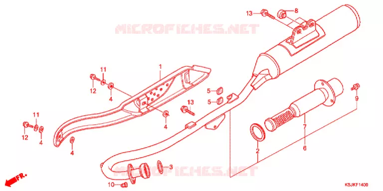 SILENCIEUX D'ECHAPPEMENT Honda MOTO 100 CRF 2013  CRF100FD