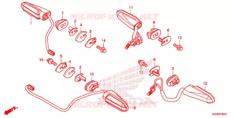CLIGNOTANT (CRF250RL/RLA) Honda MOTO 250 CRF 2017  CRF250RLH