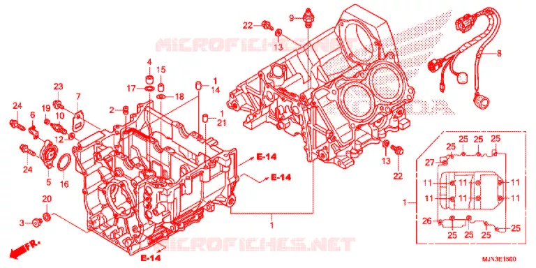 CARTER MOTEUR Honda MOTO 1300 CTX 2016  CTX1300AG
