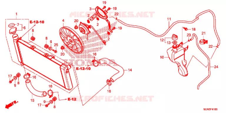 RADIATEUR Honda MOTO 1300 CTX 2016  CTX1300AG
