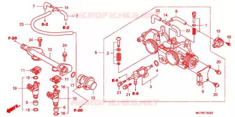 CORPS DE PAPILLON Honda SCOOTER 400 SILVERWING 2007  FJS400A7